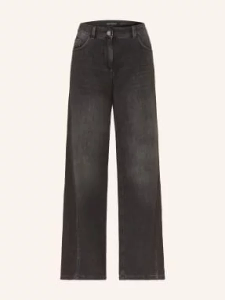 Luisa Cerano Džíny Se Širokými Nohavicemi 1 black černé