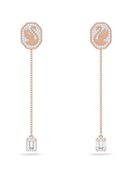 Kolczyki Swarovski różowe
