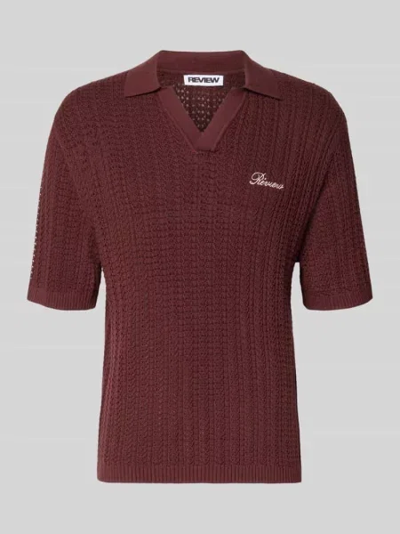 Koszulka polo o kroju slim fit w stylu szydełkowym Review