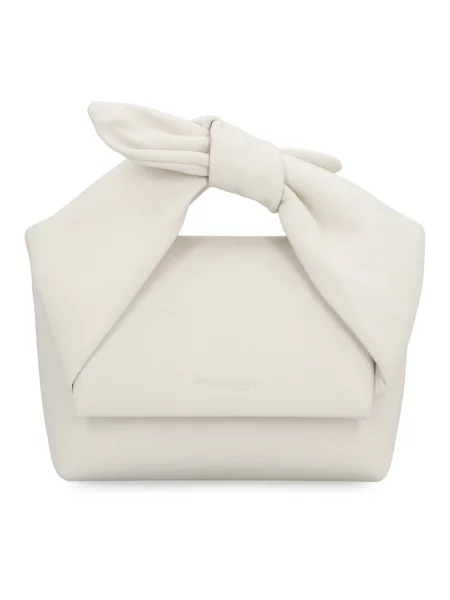 JW Anderson torebka skórzana Bow Small Twister biały