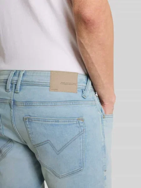 Szorty jeansowe o kroju slim fit z mieszanki bawełny model TTPIERS SLIM' Tom Tailor Denim