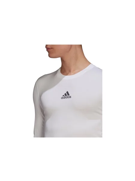 Kompresija majica dugih rukava Adidas bijela