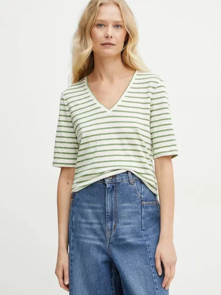Ленена тениска Weekend Max Mara бежово