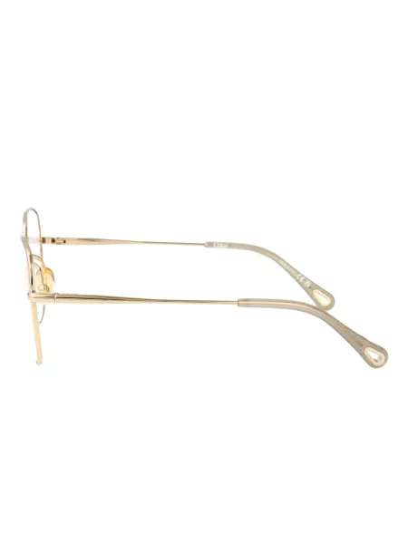 Ochelari de soare Chloé Eyewear cu imprimeu geometric auriu