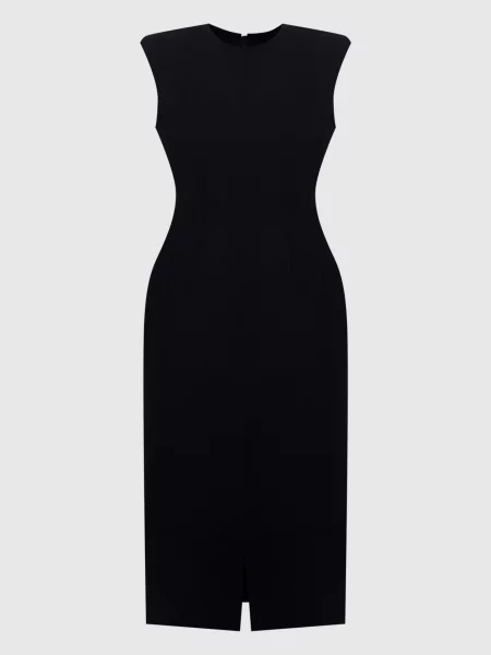 Шерстяное платье Thierry Mugler черное