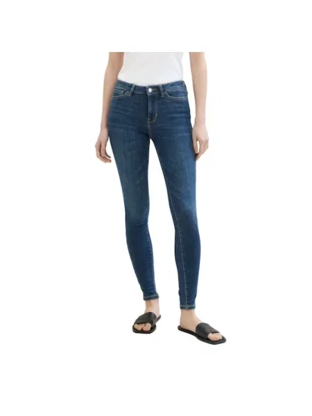 Skinny jeansy skinny Tom Tailor niebieskie