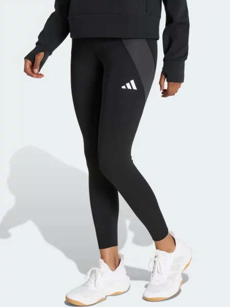 ADIDAS PERFORMANCE Sportske hlače siva / crna bijela