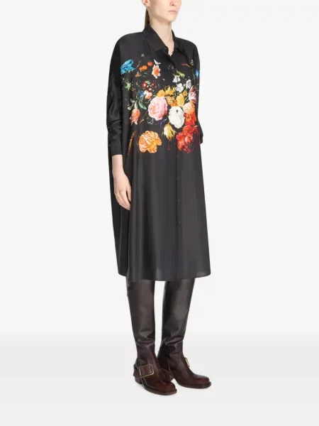 Rochie tip cămașă Dries Van Noten negru