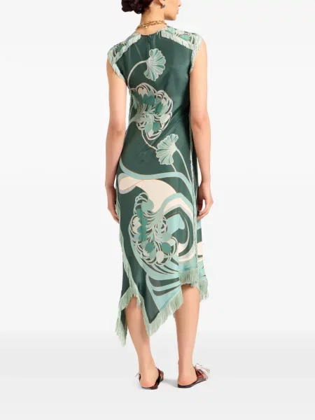 Rochie florală La Doublej cu model floral verde