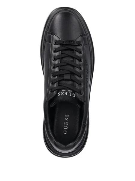 Sneakerși Guess cu platformă cu autograf negru