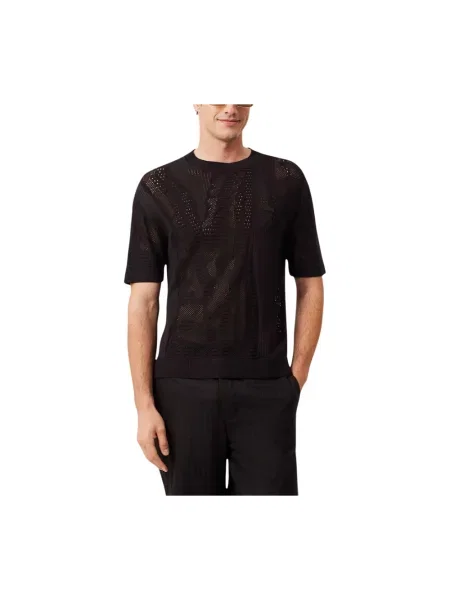 Dzianinowy sweter Lacoste brązowy