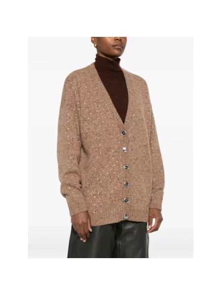 Sweter Pinko brązowy