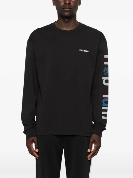 Lung tricou Hopeium cu imagine negru