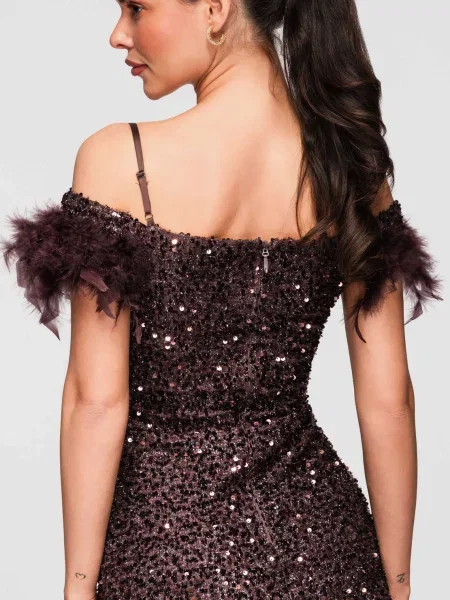 Rochie de seară Edoti maro