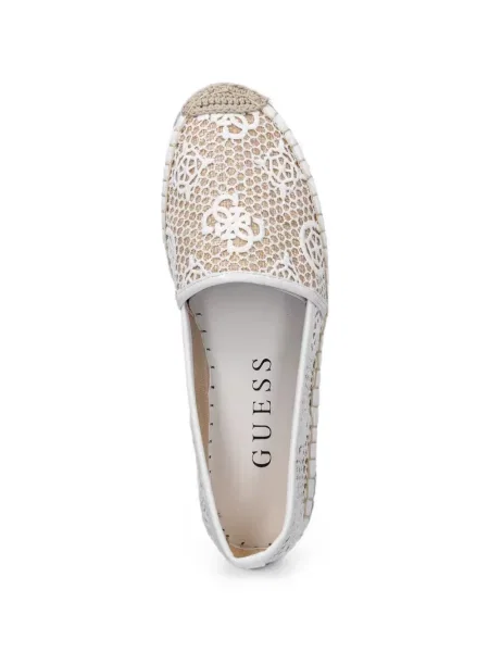 Espadrile Guess cu broderie alb