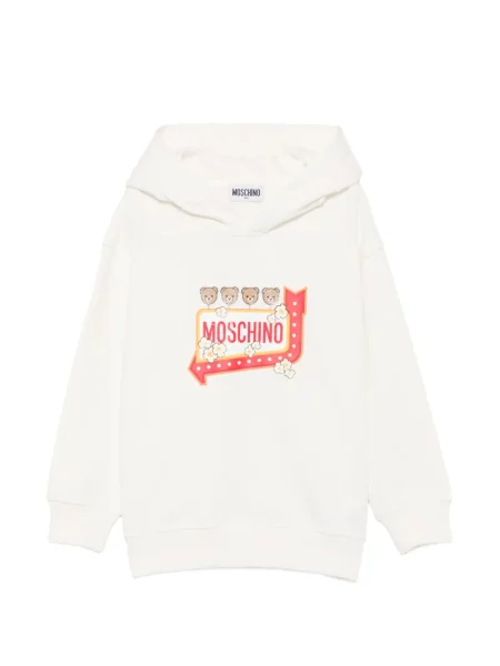 Bluza z kapturem dziecięca Moschino biała