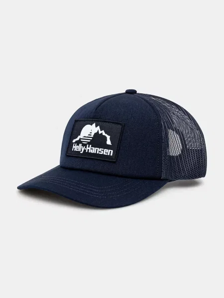 Шапка с козирки Helly Hansen с апликация тъмносиньо