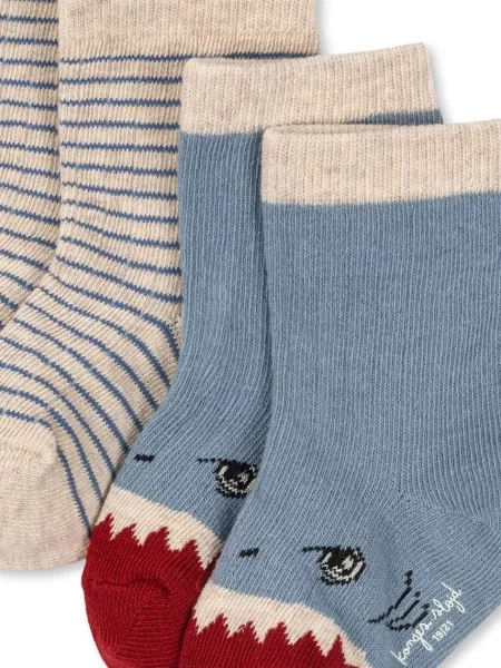 Konges Sløjd ponožky 2 PACK SHARK RIB SOCKS