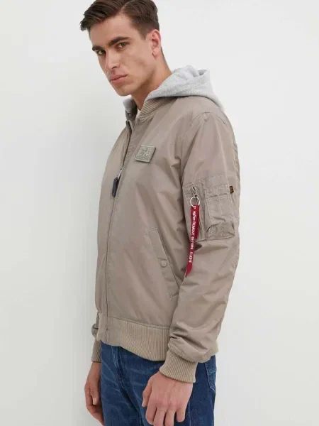 Яке Alpha Industries TT Hood преходен модел бежово