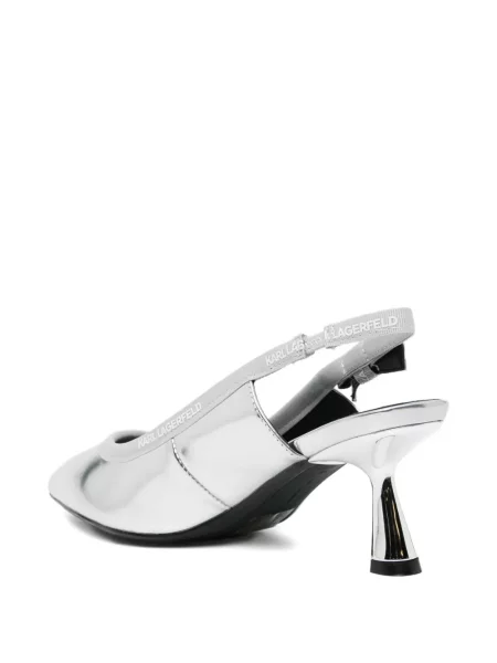 Pantofi cu toc Karl Lagerfeld argintiu