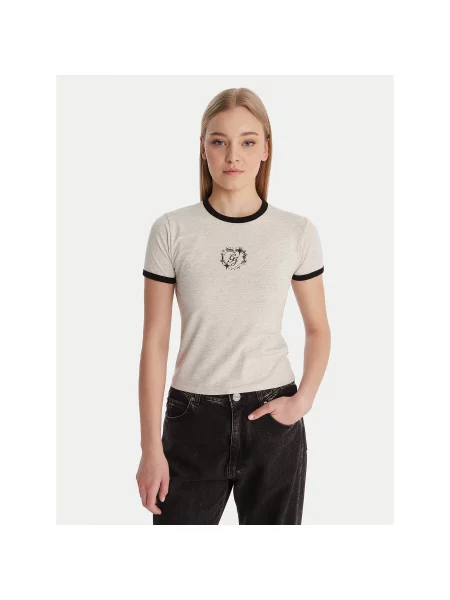 Guess Jeans T-Shirt Classic Fit γκρι