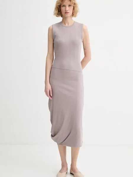 Calvin Klein Asymetrické šaty s fialové