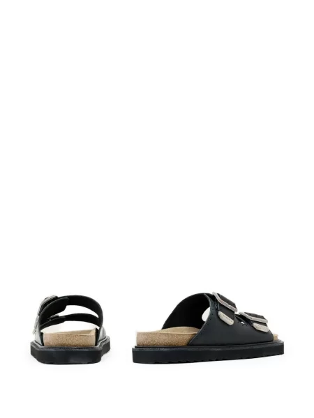 Papuci Allsaints cu cataramă negru
