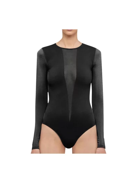 Body Wolford z długim rękawem czarny