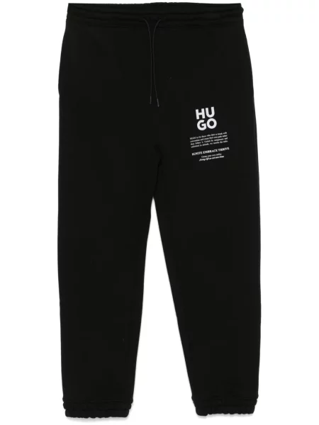 Pantaloni Hugo cu imagine negru
