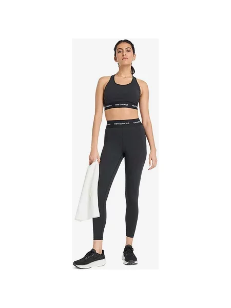 Legginsy długie New Balance Sleek High Rise czysta czerń L czarne