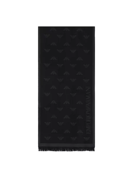 Szal Emporio Armani wełniana czarna