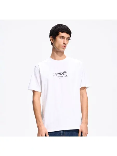 Reserved Mercerezett regular fit pamut-póló fehér