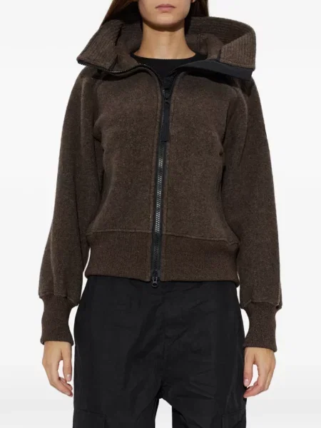 Geacă Canada Goose cu glugă maro
