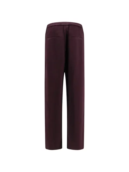 Pantaloni Vince din satin cu cordon violet
