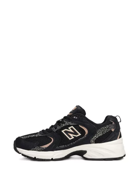 Papuci New Balance din piele de căprioară negru