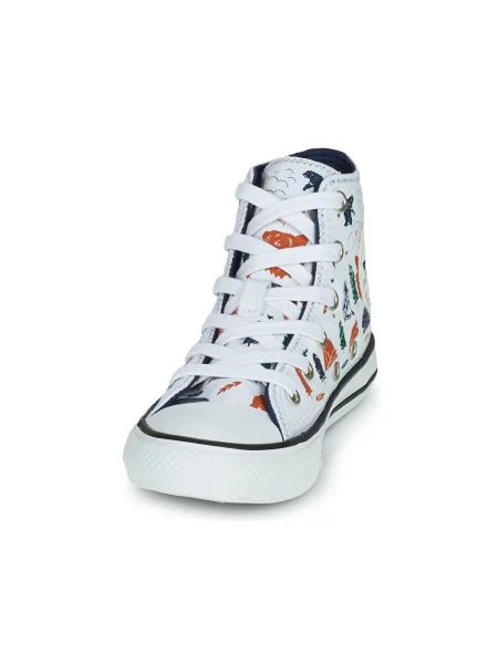 Členkové topánky Converse biela