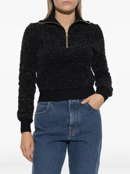 Bouclé pulover Balmain negru