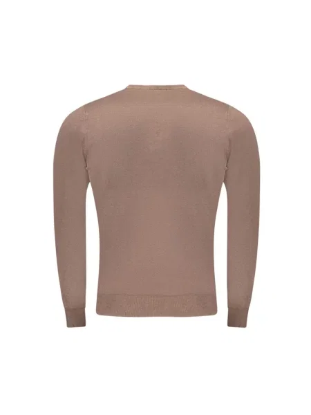 Dzianinowy sweter Cavalli Class brązowy