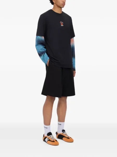 Stahovací šňůrka kraťasy Msgm s autogramem černé