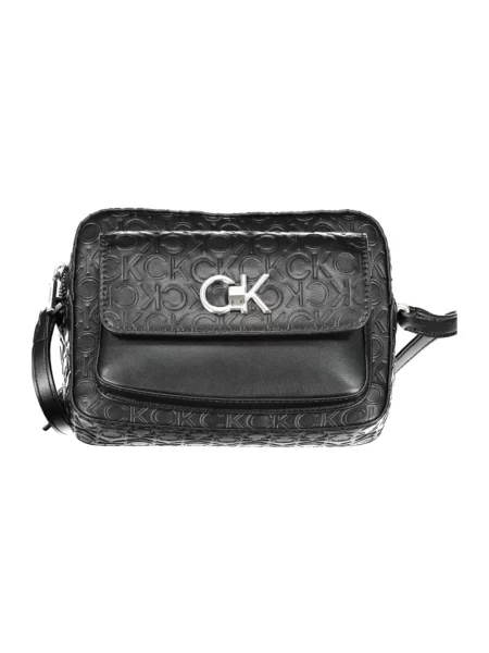 Torebka crossbody Calvin Klein skórzana czarna