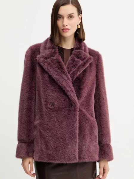 Twinset płaszcz fioletowy