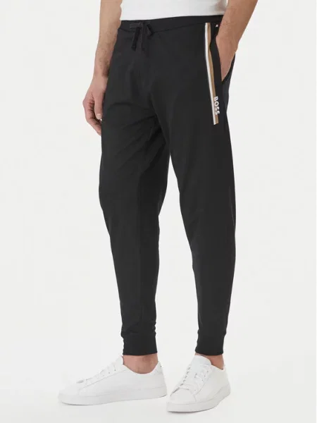 BOSS Spodnji del trenirke Authentic črna