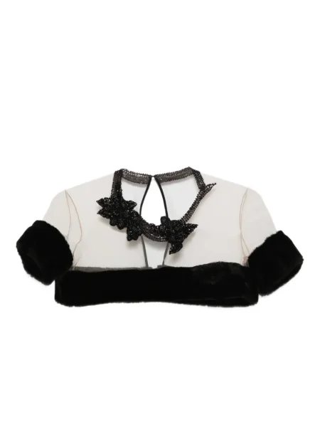 Kurtka Gemy Maalouf z koralikami czarna