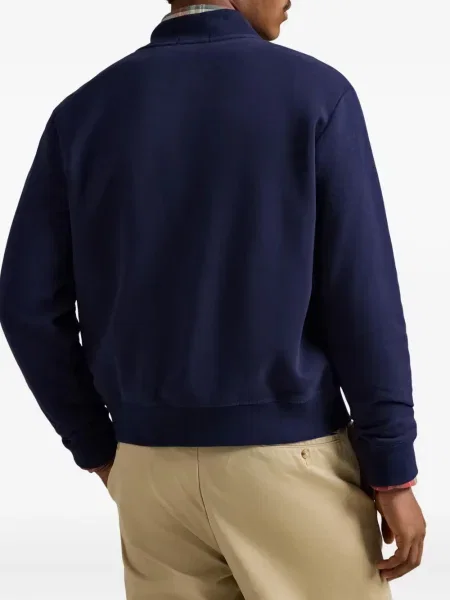 Плисирана шапка с козирки Polo Ralph Lauren на райета кепър синьо