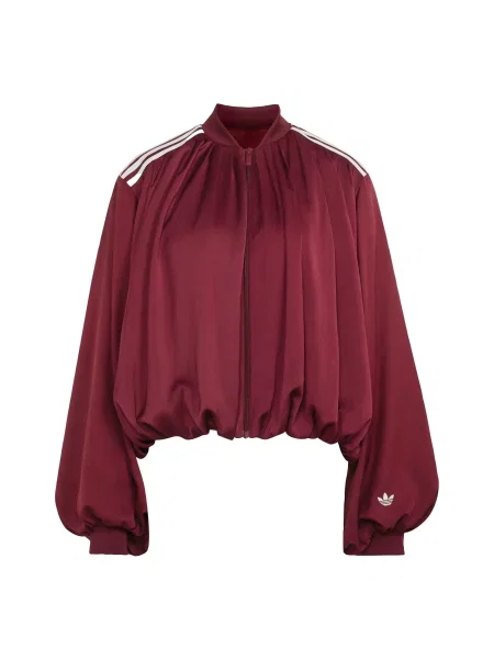 Saténová běžecká bunda Adidas Originals červená