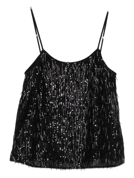 Top Twinset cu paiete negru