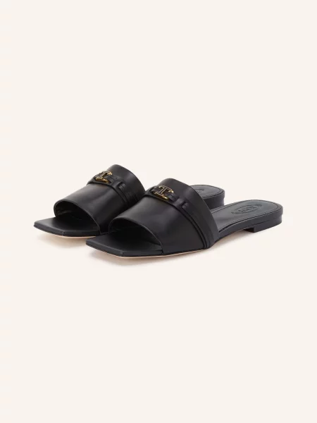 Tod's Klapki schwarz czarne