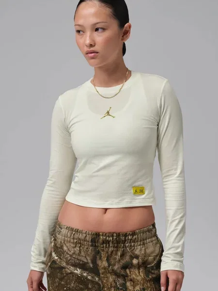 Jordan longsleeve z bawełną beżowa