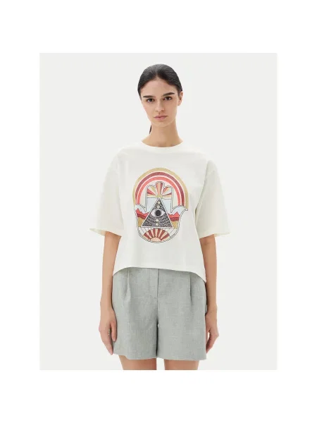 JDY Majica Carla Regular Fit bela