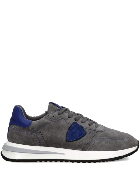 Sneakerși Philippe Model Paris din piele de căprioară gri